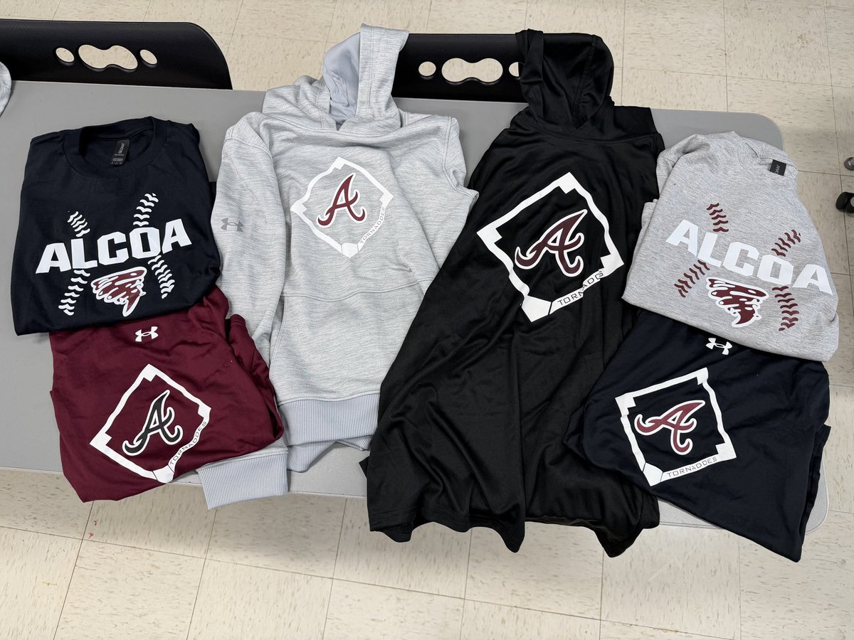 TAYLOR_GAMEONE's tweet photo. New gear and new uniforms ready for @AlcoaMiddle  Baseball. ⚾
The Tornadoes are going to look great this season.  
#AlcoaBaseball #GameOne #baseball https://t.co/3tcIszBs9l