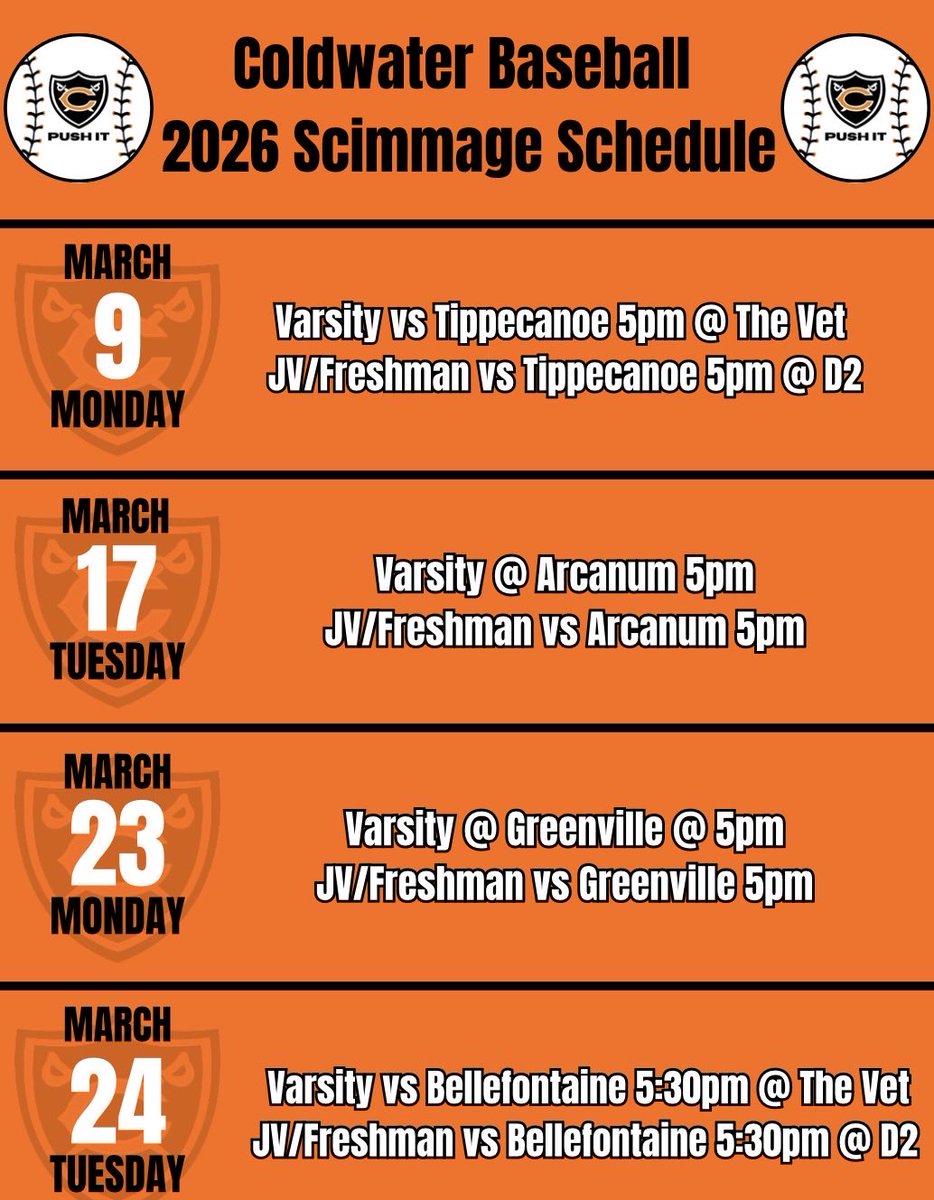 Coldwater Baseball tweet media