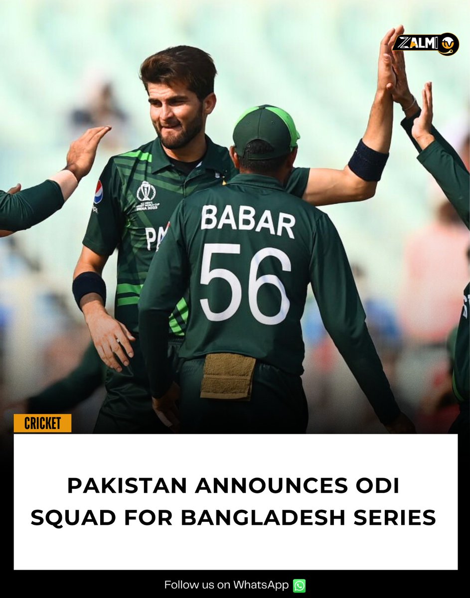 PCB announces 15-member Pakistan ODI squad