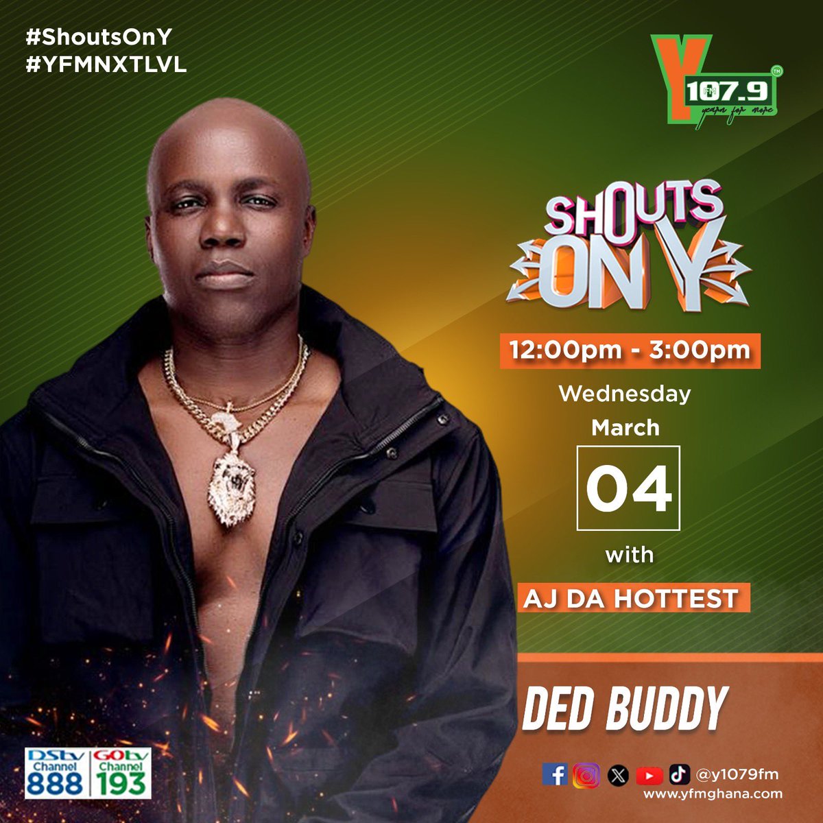 Y1079FM's tweet photo. And we had @dedbuddy1 on #ShoutsOnY with @ajdahottest today. 

Y’all should go stream TAKE MY BREATH AWAY on all DSPs!

#GhanaMonthOnY #DedBuddy #YFMGhana https://t.co/ok0CTHUXpE