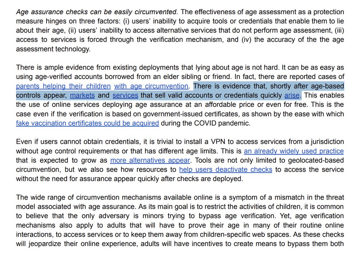senatorshoshana's tweet photo. This letter is really worth a read

"There is evidence that, shortly after age-based controls appear, markets and services that sell valid accounts or credentials quickly arise." https://t.co/OLohen7JdR