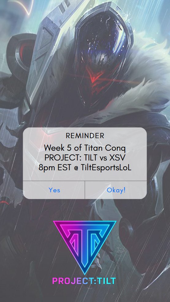Tune in on the twitch stream tonight to see if PT recover from last week and improve their record!
twitch.tv/tiltesportslol