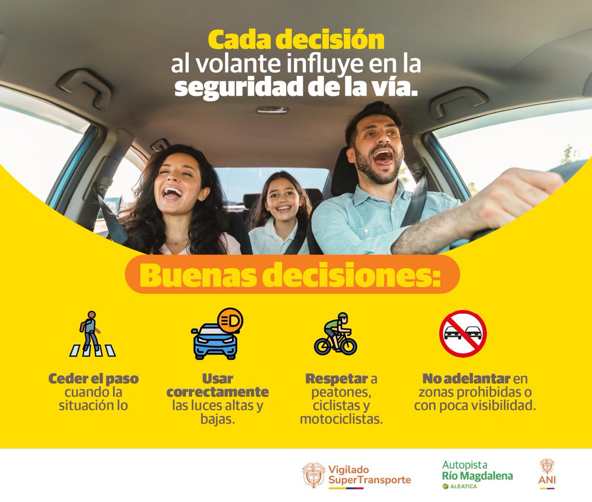 Elegir respetar las normas y conducir con atención protege vidas.
Haz de cada trayecto una decisión responsable. 🚦

#VíaSegura #ResponsabilidadVial #ARM