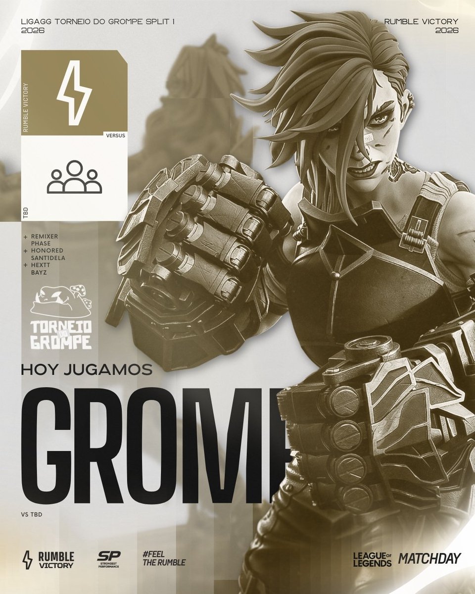 ⚡MATCHDAY #leagueoflegends #masculino⚡

🇦🇷 Hoy jugamos de nuevo 😎
🇧🇷 Vamos jogar de novo hoje 😎

🏆<a href="/LigaGG_/">Liga GG</a>
🆚TBD
⏰19:00🇦🇷🇺🇾🇨🇱🇧🇷 | 16:00🇲🇽| 23:00🇪🇸

#FeelTheRumble