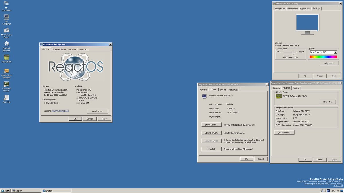 ReactOS tweet media