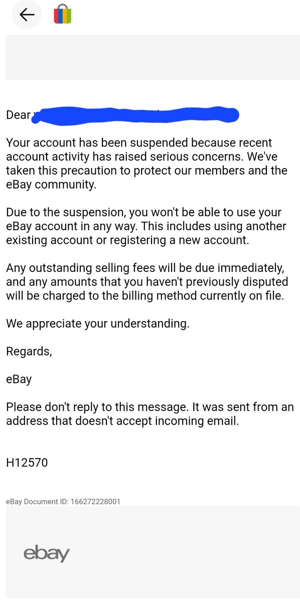 M_Yasin009's tweet photo. @AskeBay my account was suddenly suspended today and I’m not sure why. I’m also unable to access any appeal or contact options through the help page. Could you please advise what I should do to resolve this? https://t.co/H3kp1FOFL4