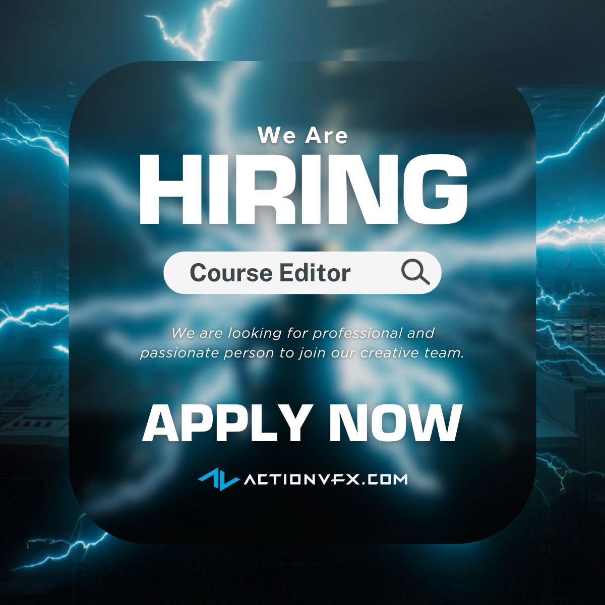 ActionVFX's tweet image. We're hiring a Course Editor at ActionVFX! Remote contract, start immediately. Edit full post-production pipeline. Apply: actionvfx.bamboohr.com/careers/48 #VFX #VideoEditing #RemoteWork #Hiring