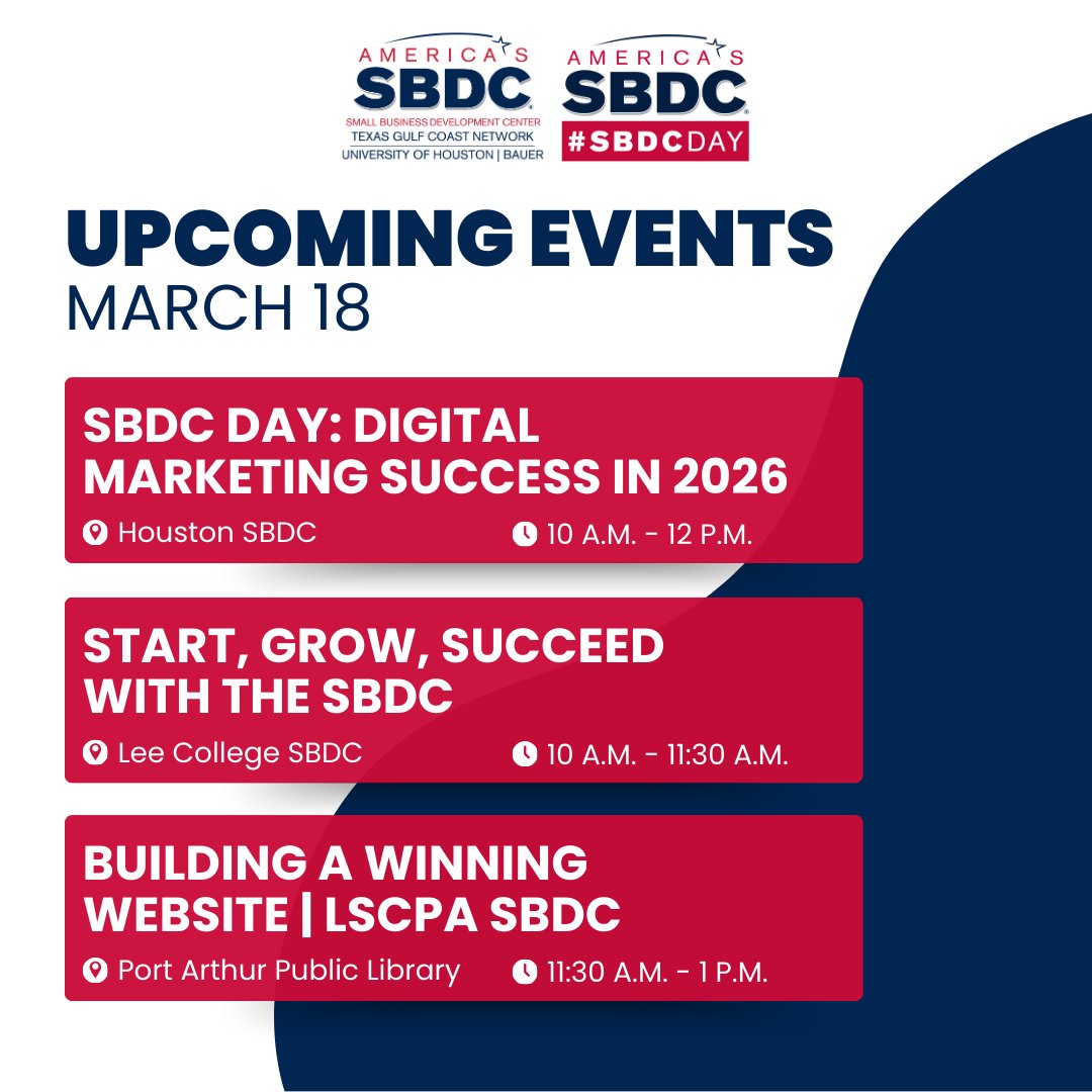 Univ. of Houston Texas Gulf Coast SBDC Network tweet media