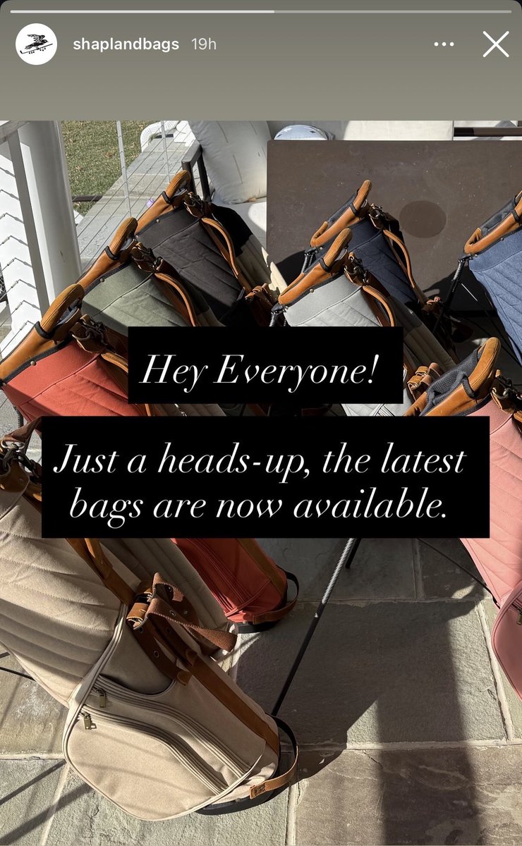 Have tweeted about this before, and posting again now for the new members.

Shapland bags are back in stock, and usually they go quickly. If you’re an avid walker and carrier of your clubs, I can’t say enough about these golf bags. The best bag I’ve ever owned by far.