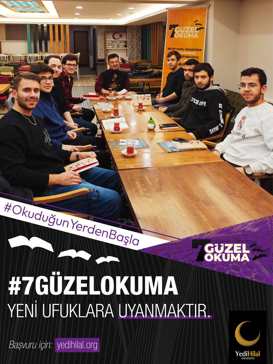 Yedihilal_iu's tweet photo. Yeni ufuklara uyanmaktır.             Başvuru için: https://t.co/INf8ojwr3g          #7GüzelOkuma       #OkuduğunYerdenBaşla https://t.co/4nxXF1LqvE