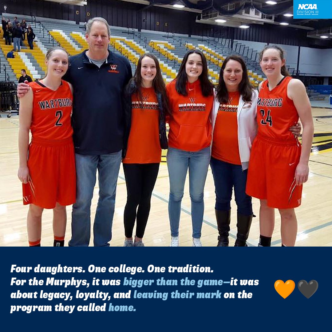 NCAADIII's tweet photo. At Wartburg College, the Murphy family didn’t just play the game—they built a legacy, with one father and four daughters creating 15 years of success for @WartburgKnights. 🏀

#D3hoops | 📰 https://t.co/ZoVllo0AAF https://t.co/tikCmoB1Km