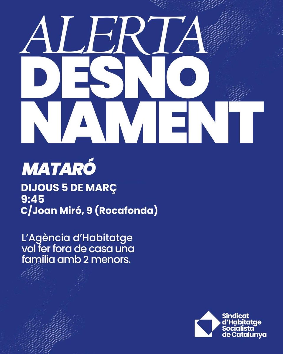 Sindicat d’Habitatge de Mataró tweet media
