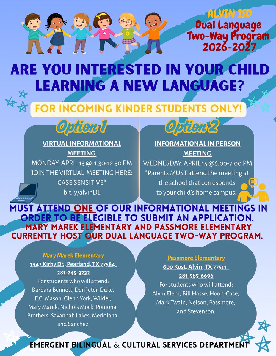 Alvin ISD EB & Cultural Service Department tweet media