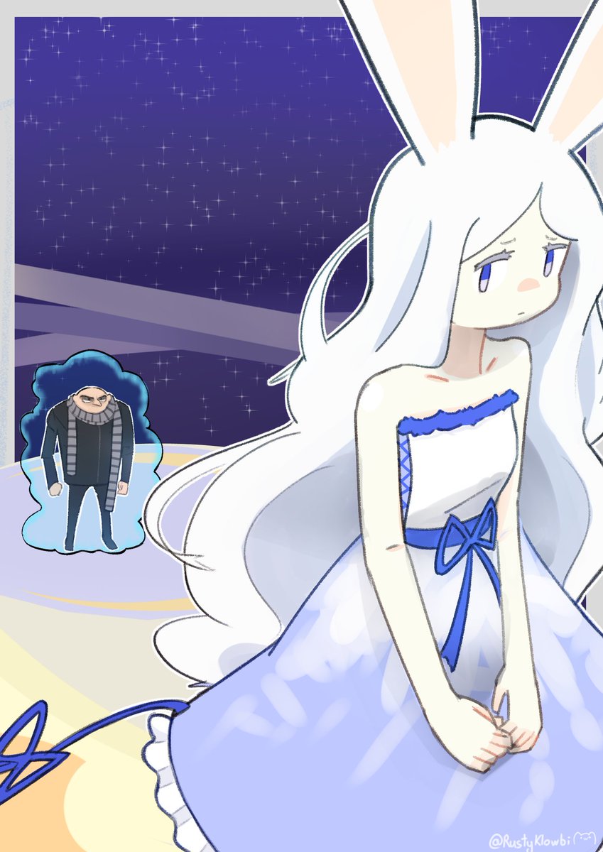 Gru steals the moon?🫳🐰🌙
#RabbitAndSteel