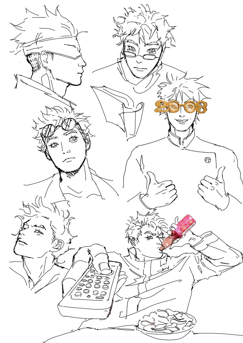 some quick gojos bcz i love doodling with this pen #五条悟