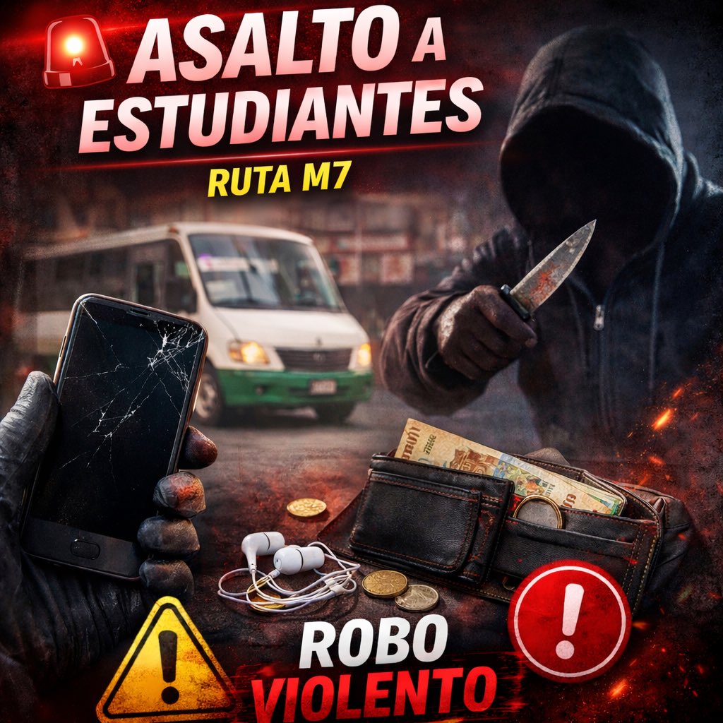 Cuatro sujetos asaltaron a estudiantes que viajaban en la ruta M7, unidad 2.
Las víctimas sufrieron un asalto violento a la altura de Cuautlancingo; les robaron celulares, dinero y audífonos.
Los hechos ocurrieron Ayer aproximadamente a las 6:45 a.m., del día 3 de marzo.