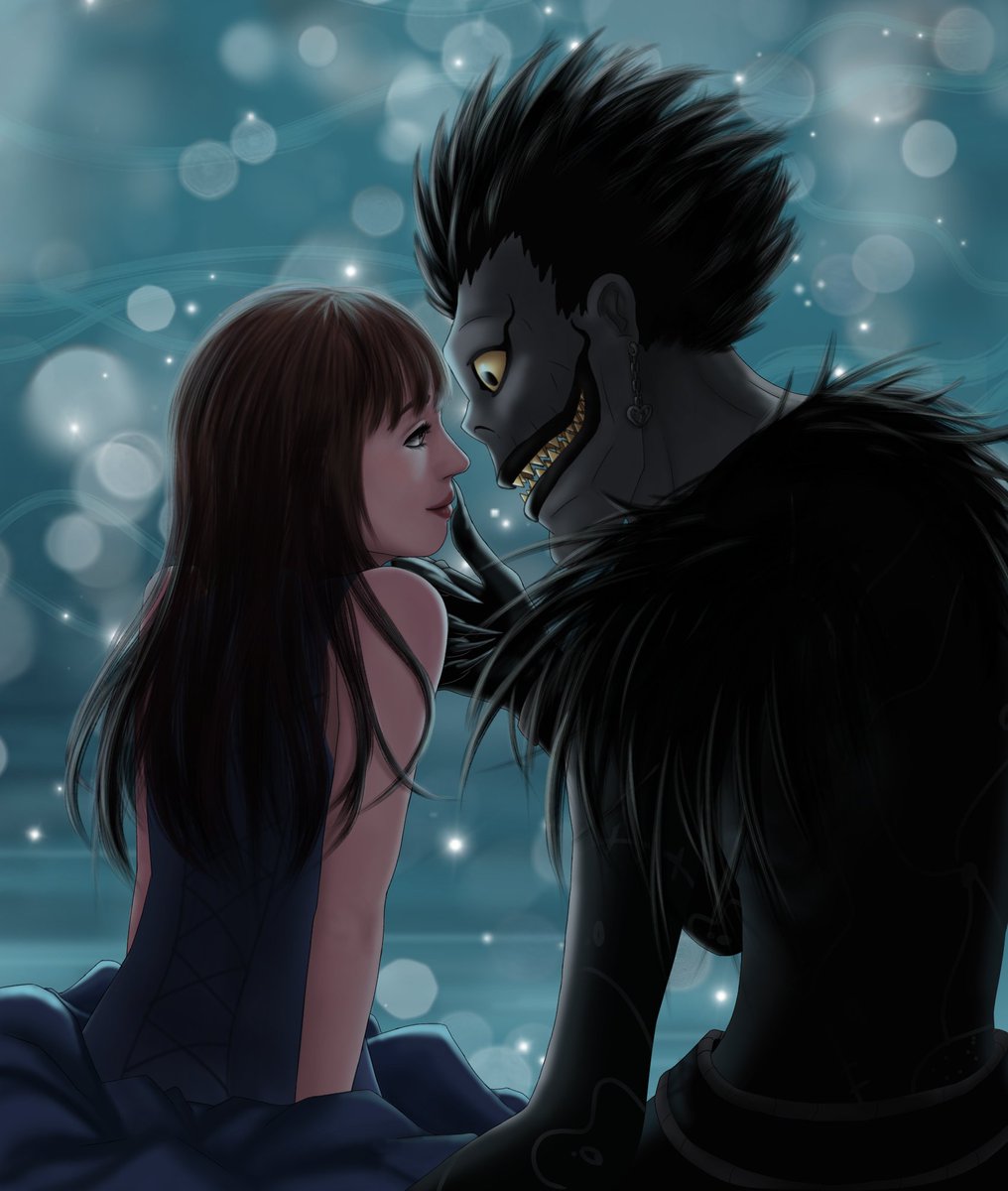 _ShadyMoon_'s tweet photo. Ryuk and I leaning in 💕 
.
#deathnote #リューク #ryuk #死神 #デスノート #dn #selfinsert #selfship https://t.co/I431FYqFRk