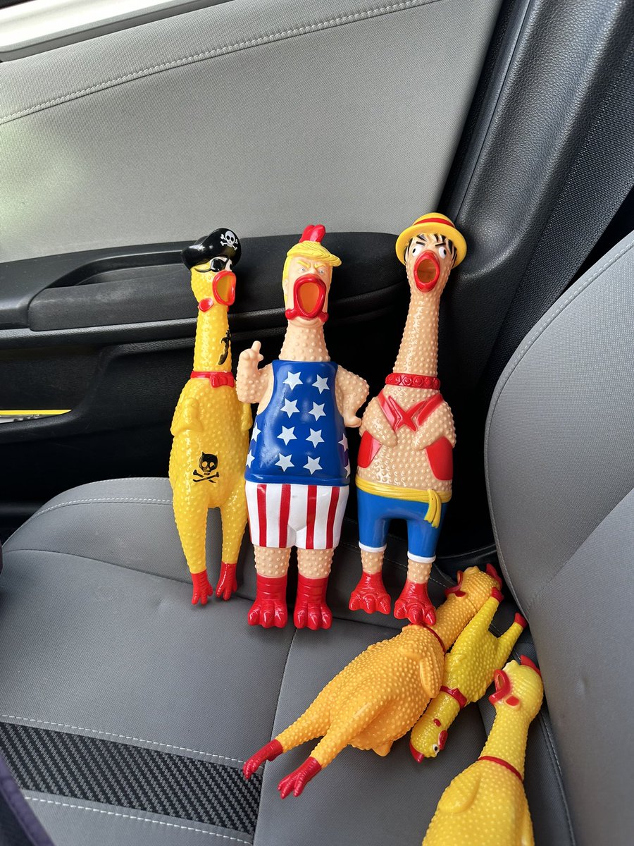 No tariffs on Screaming Rubber Chickens
