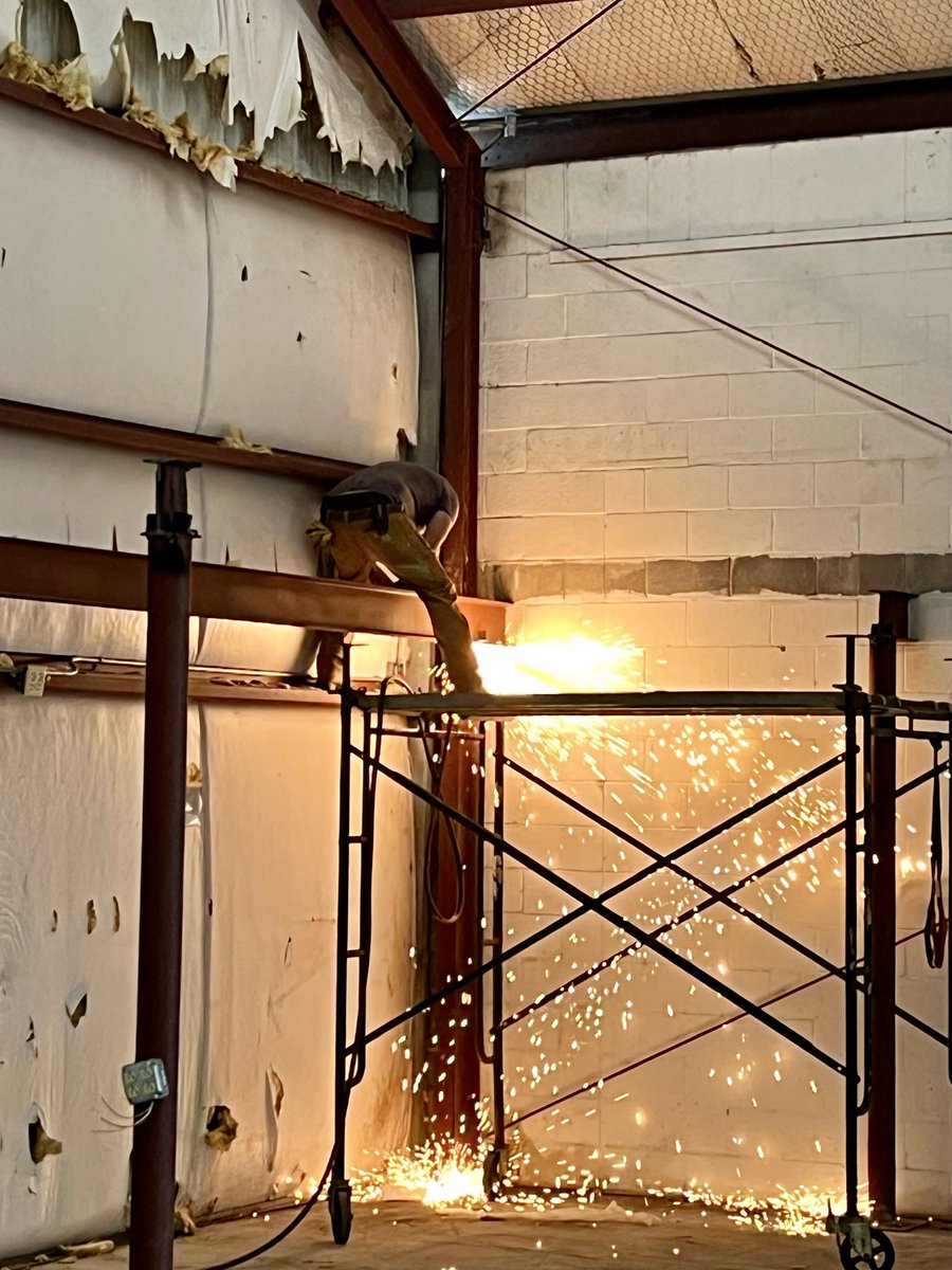 FrazierBrett's tweet photo. Demo underway to build apartments to house missionary pilots in training, resident students for the new Wilton Residency, and to house furloughed @IMB_SBC families. What a time to be alive and to be a member of @ColumbiaFBC 
Thankful for a church family willing to walk by faith. Thankful for a faithful God who leads the way.