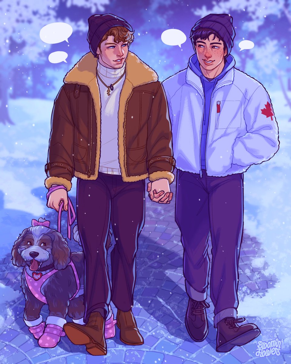 _bloominflowers's tweet image. cozy snowy walks ❄️ #heatedrivalry #thelonggame