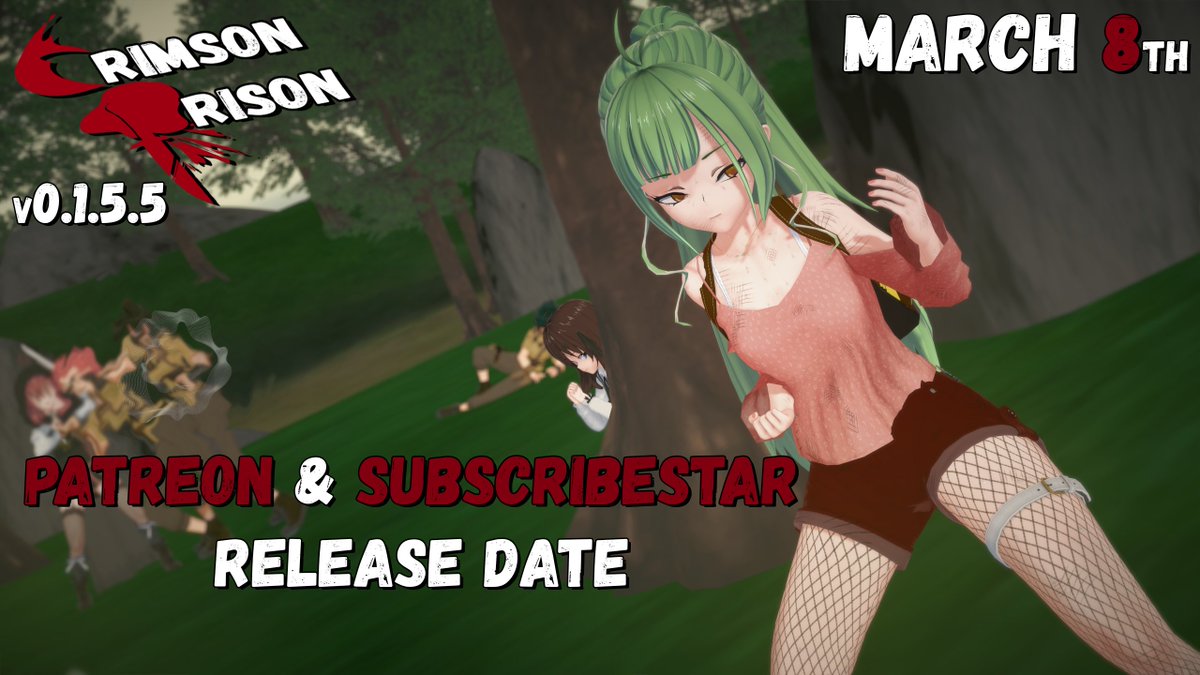 dajimess's tweet photo. CRIMSON PRISON v0.1.5.5 | RELEASE DATE! 🔥

Finally, the update is very close! Patch notes will be published on release day. 

PATREON subscription will have a 30% discount on the first month for Early Access tiers— ACTIVE FOR A WHOLE WEEK! 

🔞 https://t.co/kKyl3CtbLO 🔞 https://t.co/VB2hdcGKPk