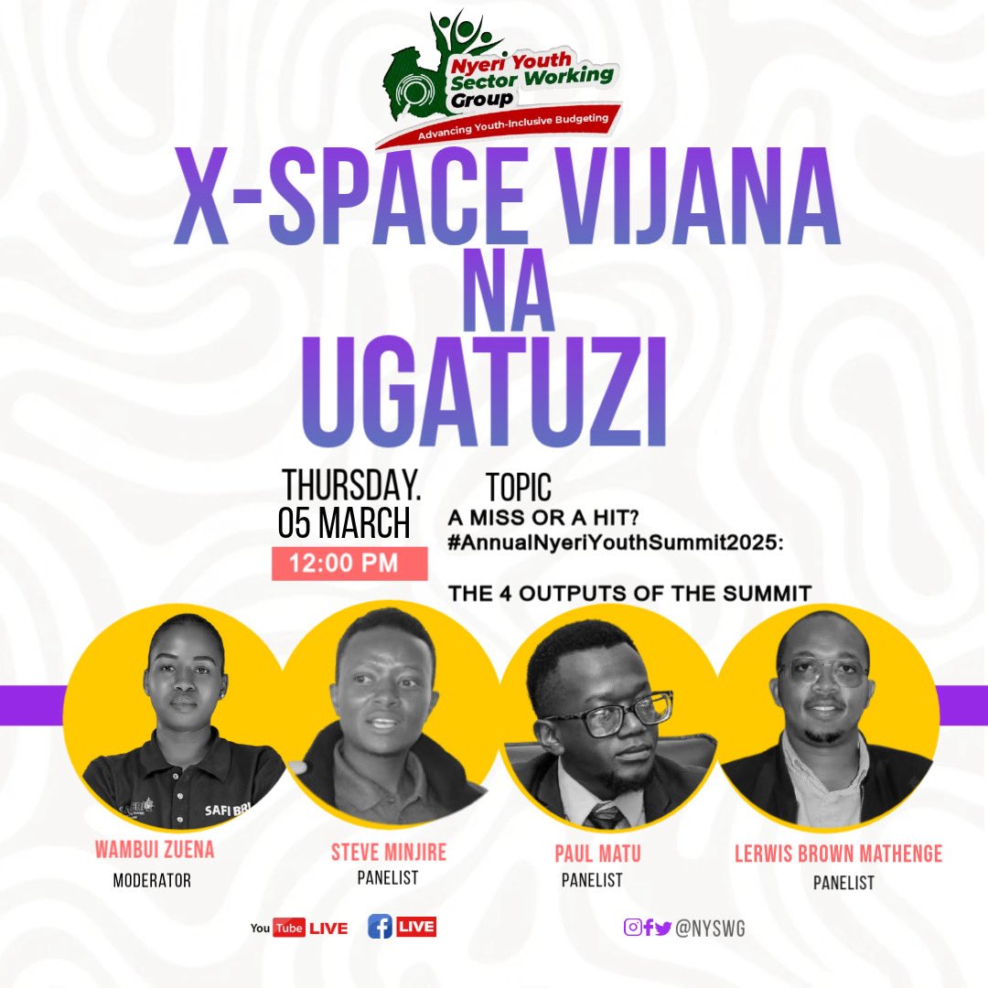 Nyeri Youth Sector Working Group tweet media