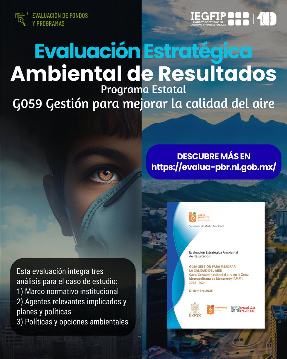iegfip_mx's tweet photo. El @IEGFIP (https://t.co/kFEiesgzAi practicó la EVALUACIÓN ESTRATÉGICA AMBIENTAL DE RESULTADOS, en el marco del Programa Anual de Evaluación Nuevo León 2025.   
Link de la Evaluación: https://t.co/n9l2VJfbNk Oficial Evalúa PbR NL: https://t.co/XtfGHQE1JN https://t.co/smQ9KZCCiY