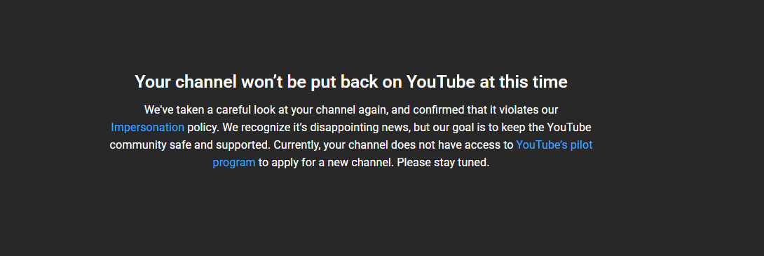 realdolphyYT's tweet photo. I am a member of @TeamTop5 our channel recently got banned for false impersonation which isn't true at all. There are now copies of our channel roaming around YouTube. Please help us get the channel back. @TeamYouTube @YouTube Our appeal got rejected.
https://t.co/m1SgnaQhej https://t.co/WPw7yKUXDI