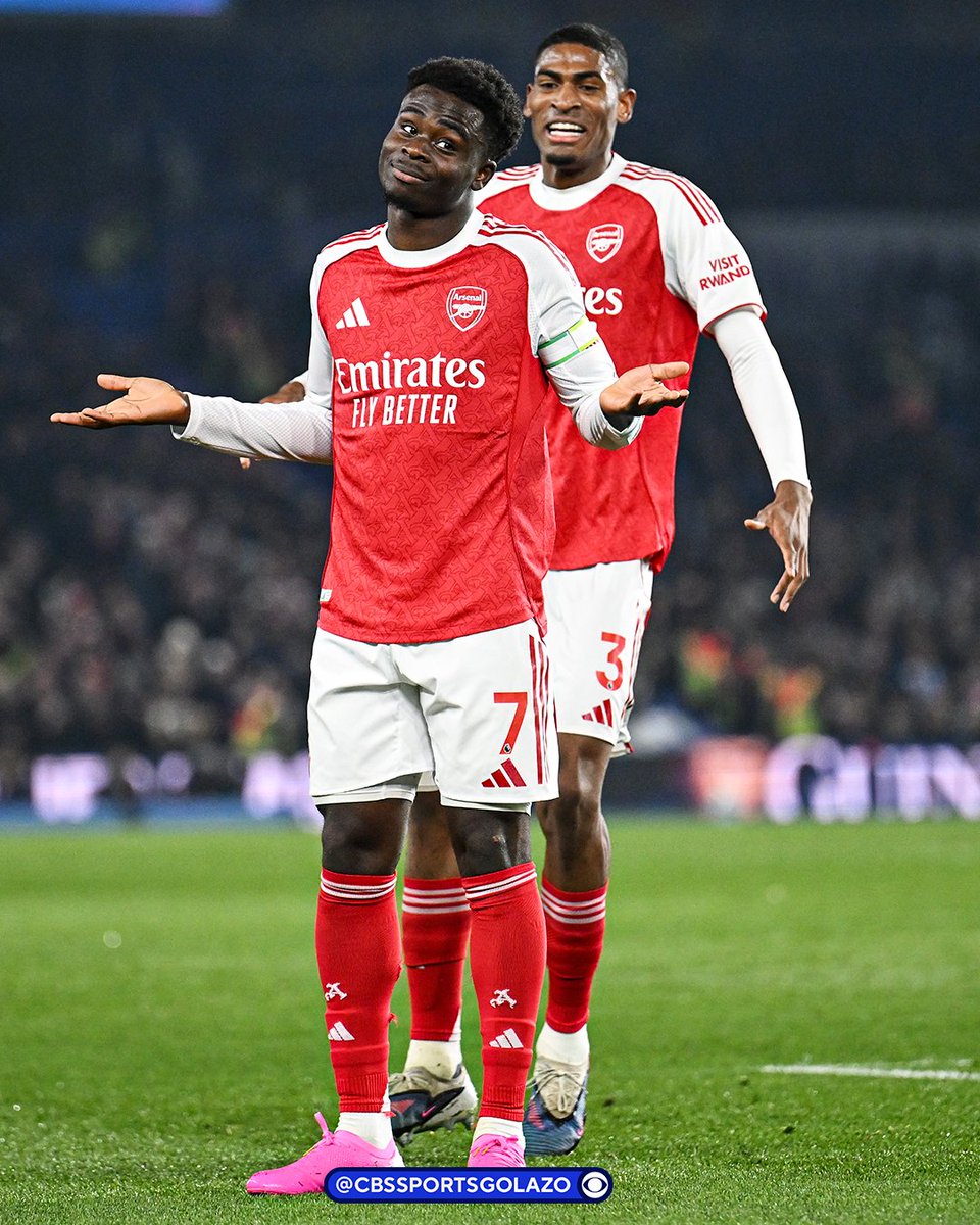 Brighton fans were booing Bukayo Saka just seconds before he opened the scoring...

This is how he celebrated 🥶🤷