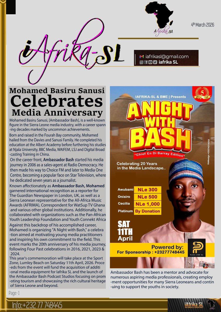 Youth Ambassador Mohamed Basiru Sanusi tweet media