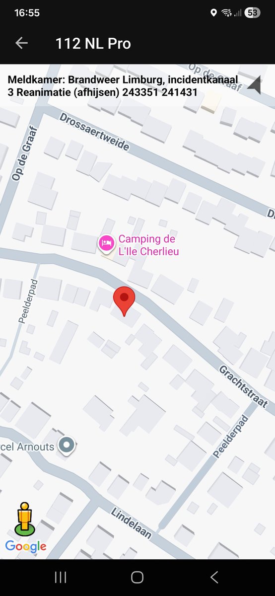 Reanimatie en afhijsen in Oirsbeek