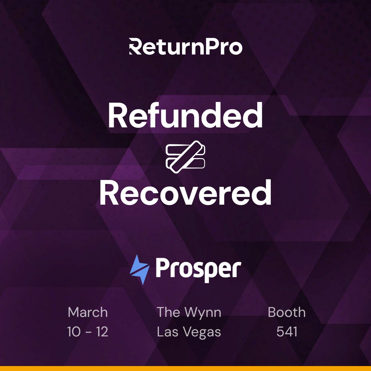 ReturnProHQ's tweet photo. Returns don’t just affect operations.
They affect cash flow.

Slow inspections.
Inventory losing resale value.
Write-offs labeled “not worth it.”

If you're coming to Prosper and want clarity on your recovery process, we’re at Booth 541.

Book a meeting with our team ahead of the show.
https://t.co/HkS20ZWLIq

#reverselogistics #marketplacereturns #ecommercereturns #retailreturns #ProsperShow #eCommerceOperations