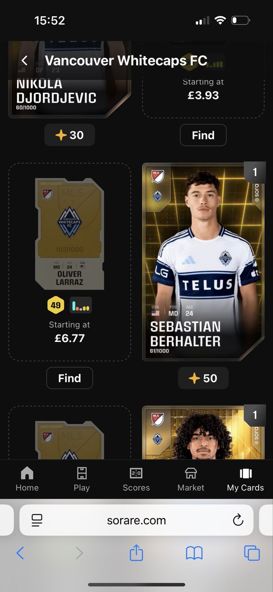 RyanGoring1's tweet photo. Why is my Berhalter not available to select for the new rising star competition but is one of the recommended players to add to the lineup? Plus none of my animated cards are available to be selected either @Sorare @ni2las https://t.co/KCXEKas78I