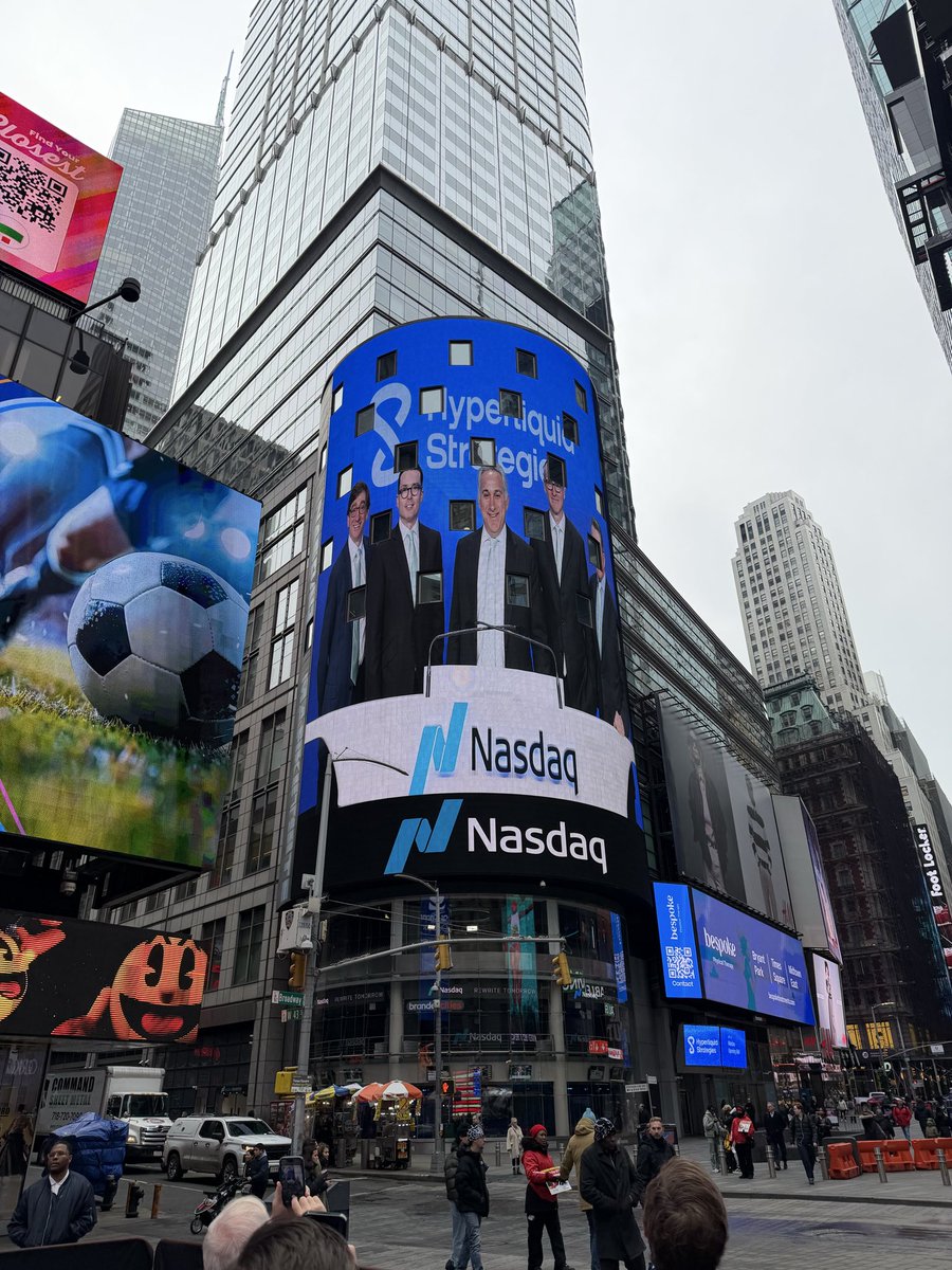 Ringing the opening bell for <a href="/HypeStrat/">Hyperliquid Strategies Inc</a> this morning with <a href="/dschamis/">David Schamis</a> and <a href="/red_thr33/">Rob Diamond</a>. So proud of our team!

Hyperliquid is quickly becoming the house of all finance and through $PURR US investors can be part of that growth story.