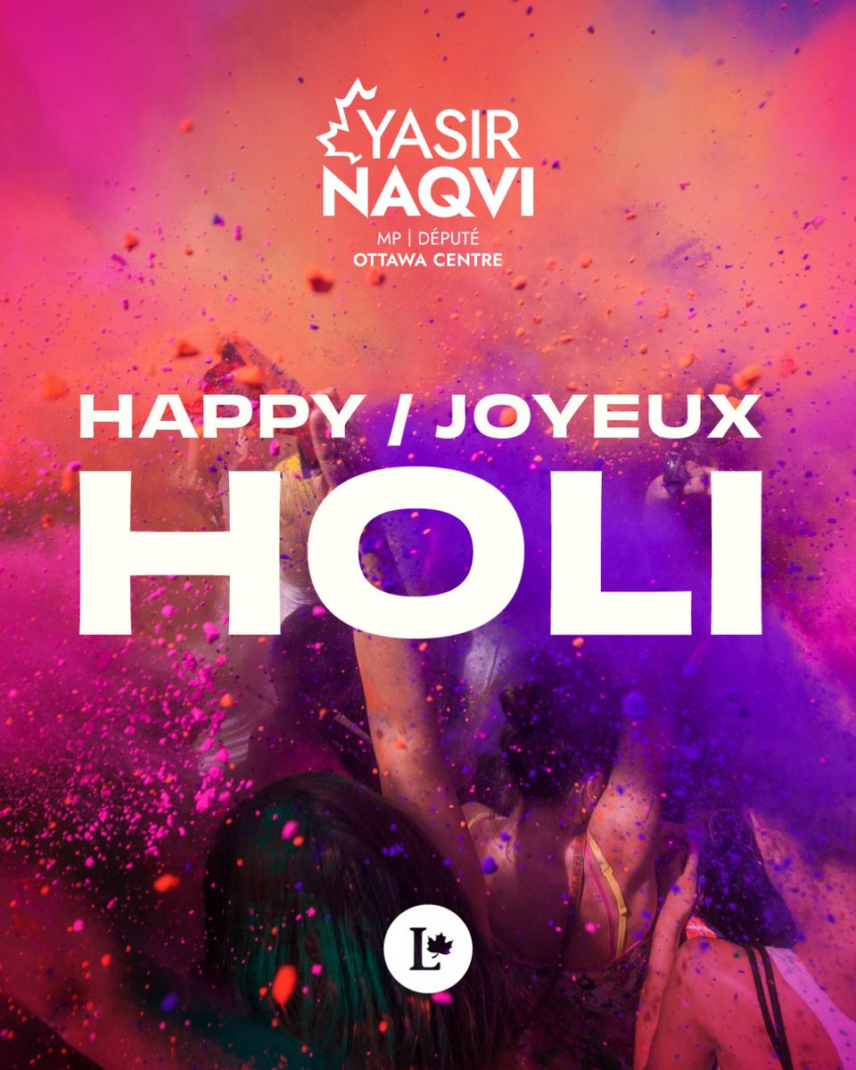 YasirNaqviCDN's tweet photo. Today, Hindu communities in Canada and around the world will celebrate Holi, also known as the Festival of Colours, which offers a time of optimism and hope for the coming year.

Holi Hai! https://t.co/GWieyfPdra