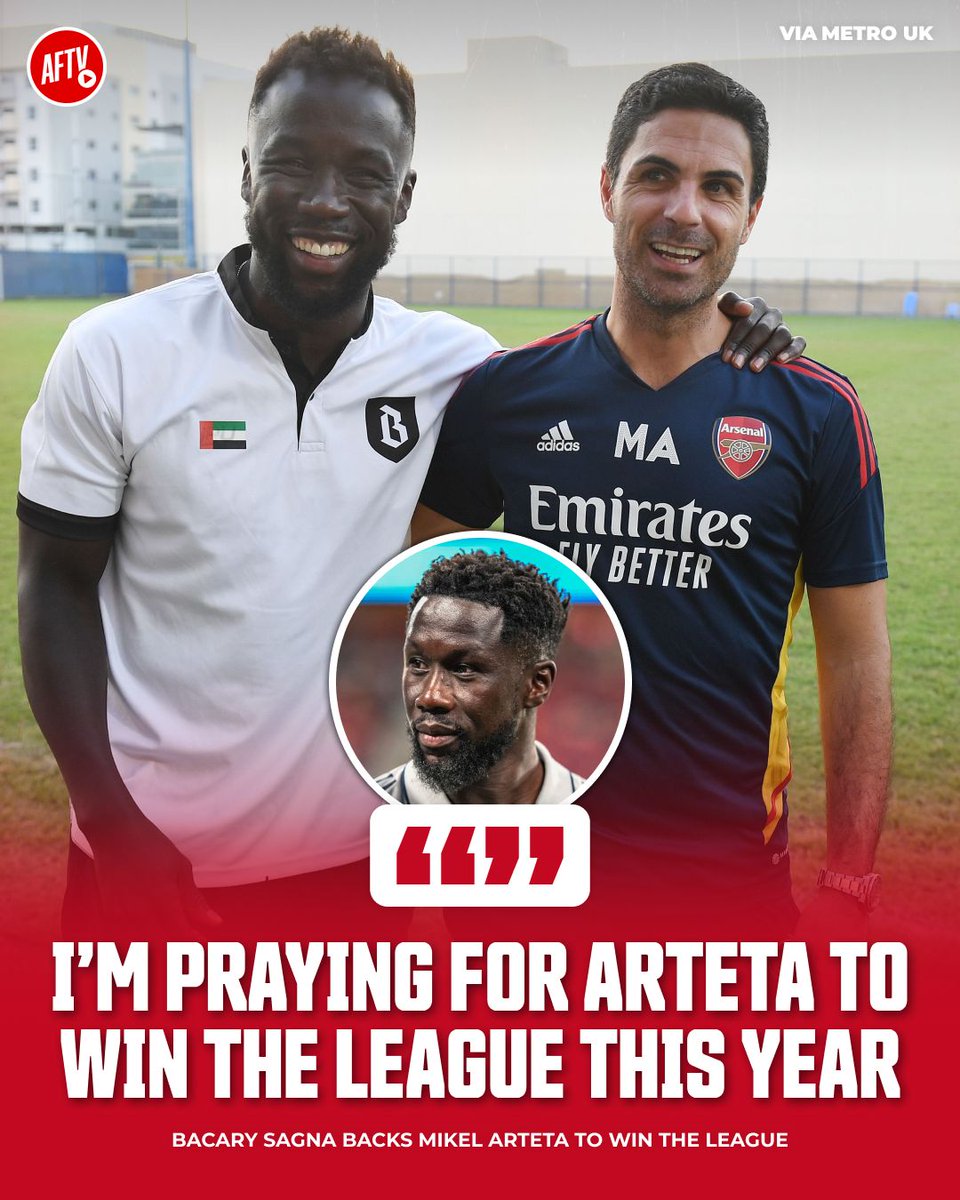 ❤️ Seven years in North London left a permanent mark on Bacary Sagna. He’s made his stance clear: he’s rooting for Mikel and the boys to go all the way this year. 🏆 

𝐎𝐍𝐂𝐄 𝐀 𝐆𝐔𝐍𝐍𝐄𝐑, 𝐀𝐋𝐖𝐀𝐘𝐒 𝐀 𝐆𝐔𝐍𝐍𝐄𝐑. 🔴