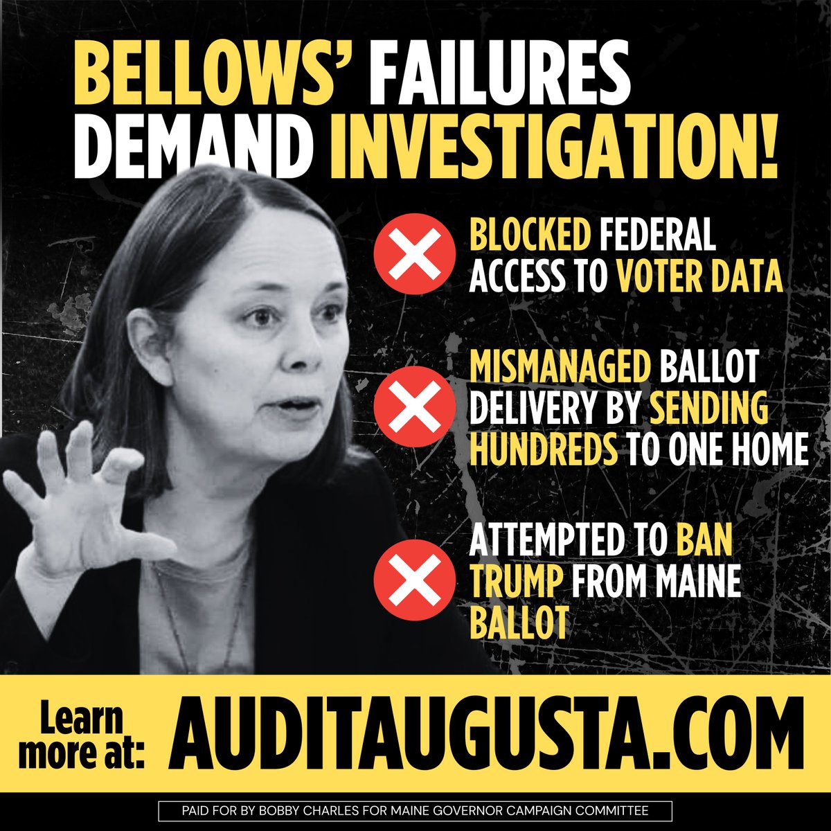 Bobby4Maine's tweet image. I’m asking for YOUR opinion: Should we demand an investigation into the Augusta Democrats? CLICK THIS LINK and tell me there:  secure.winred.com/bobby-charles-…