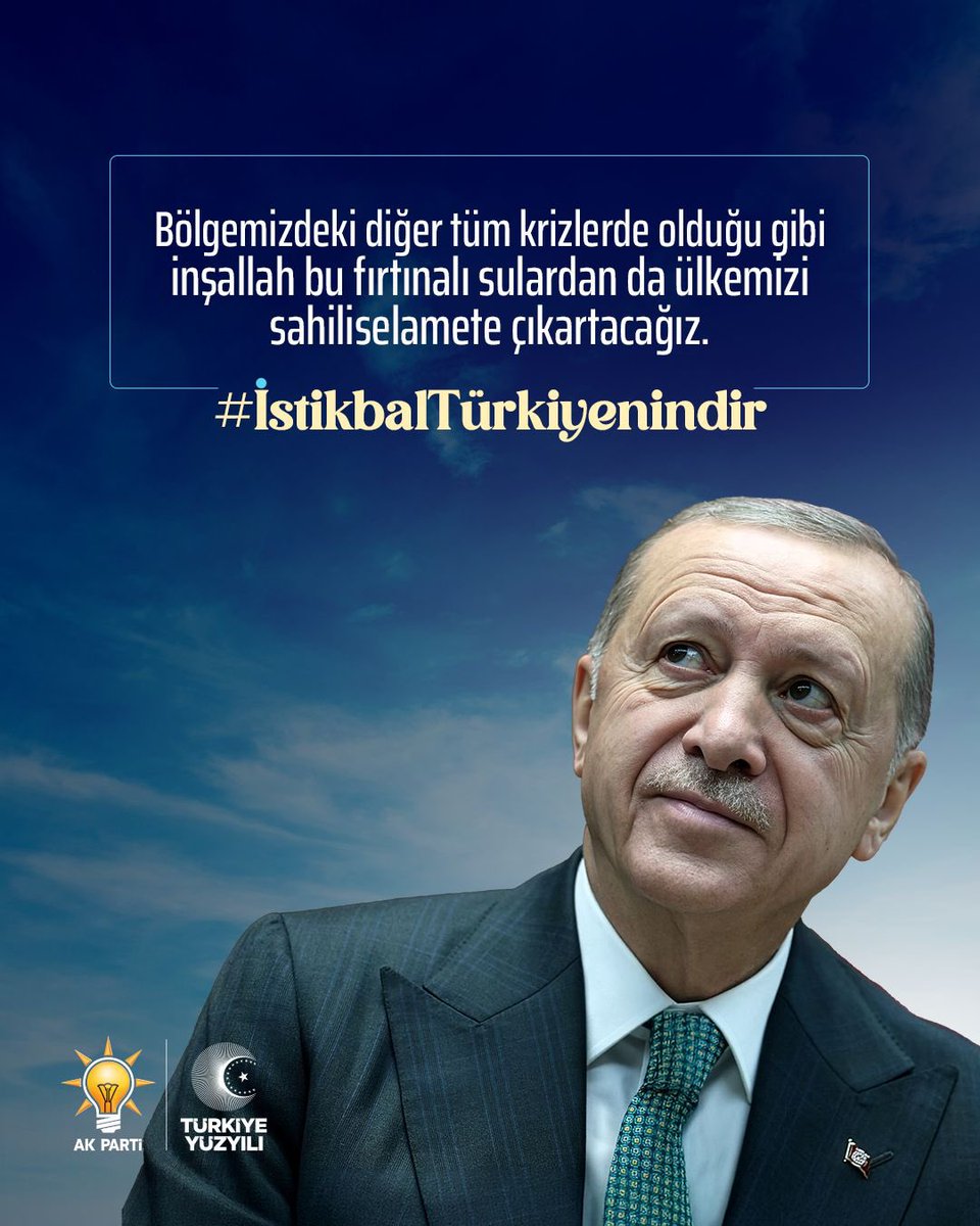 Dtilhamiyildiz's tweet photo. Bölgemiz adeta bir ateş çemberinden geçerken; Sayın Cumhurbaşkanımızın ortaya koyduğu güçlü liderlik, dirayetli duruş ve ülkemizi güvenle yarınlara taşıyan kararlı irade, milletimize umut ve güven vermeye devam etmektedir.

Türkiye Yüzyılı hedeflerimize emin adımlarla ilerlediğimize inanıyoruz.

#İstikbalTürkiyenindir 🇹🇷