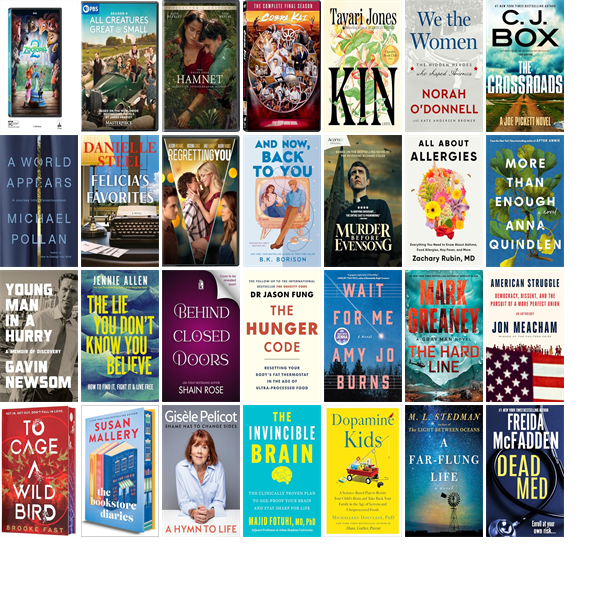 TPMLibrary's tweet photo. This week the Tye Preston Memorial Library has 609 new books and seven new movies.  New items include Zootopia 2, All Creatures Great and Small, Hamnet, Just Friends, Kin, We the Women, The Crossroads, The Mountain is You, and A World Appears. https://t.co/jzMUzolUBj https://t.co/gPr0OrVfAw