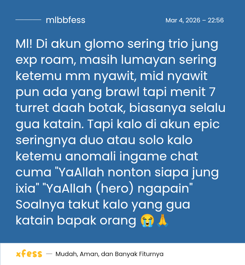 Mobile Legends Menfess tweet media