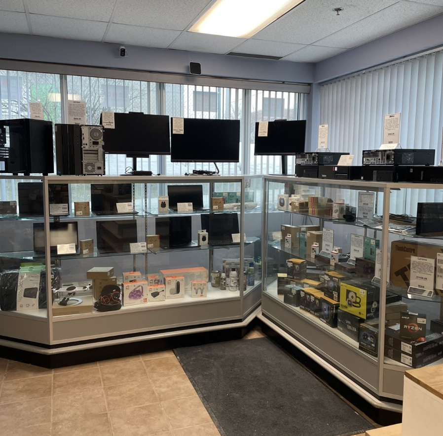 tte_ca's tweet photo. The TTE Team has filled up the display cabinets at the store to provide you with more options for laptops, tiny computers, monitors, ear buds and more. Come check us out! 

#TTE #TheTrailingEdge #ComputerStoresOttawa #YourComputerStore https://t.co/s8Z6X5EDUd