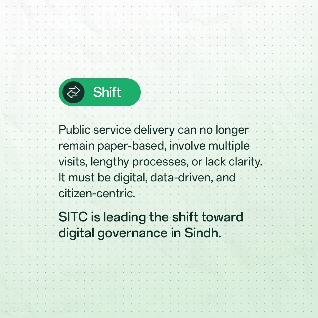 SITCOfficial's tweet photo. The future of Sindh is digital.

At Sindh IT Company (SITC), we’re building secure, transparent, and citizen-centric digital systems that strengthen governance and improve public service delivery.

#DigitalSindh #DigitalGovernance #GovTech #PublicServiceDelivery #CitizenCentric https://t.co/0XAKeE7dfZ