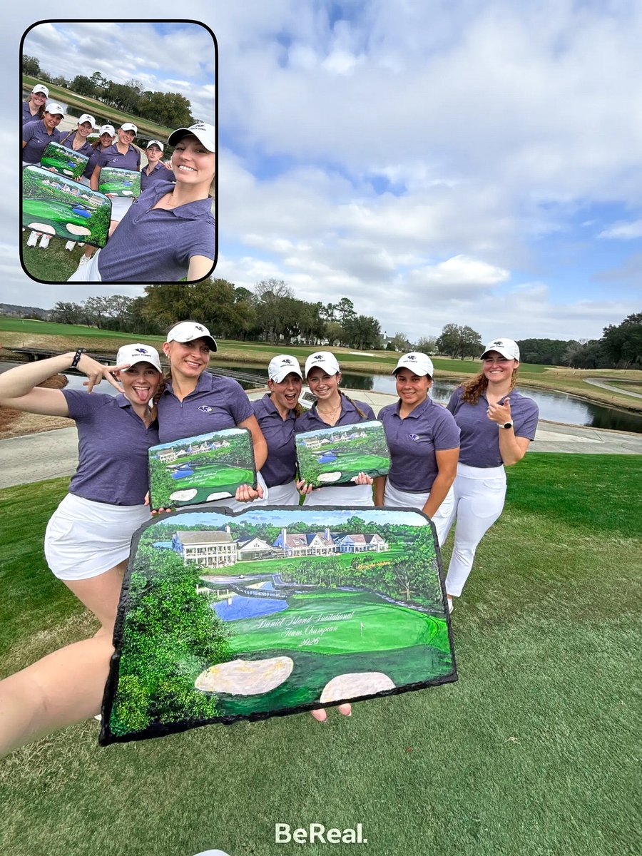 CoachLHunnell's tweet photo. Huge win for the program! 

Even par finish amongst numerous top-100 programs. 2nd place Anna Howerton (-6) and 3rd place Eva Lye (-5) also walked away with All-Tournament Team honors 💜 https://t.co/O7GlwifGza