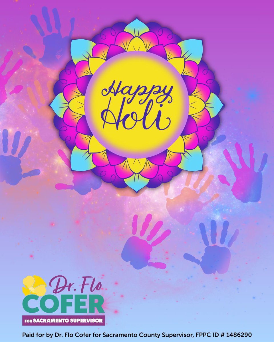 Flo4Sacramento's tweet image. Holi ki Shubhkaamnayein! As we welcome the arrival of Spring, #Holi reminds us of the power of renewal, the strength of family, and the joy of coming together. 

From the #FloForSupervisor campaign, we wish you a safe, happy, and colorful Holi! 

#MoreIsPossible #SacramentoCounty