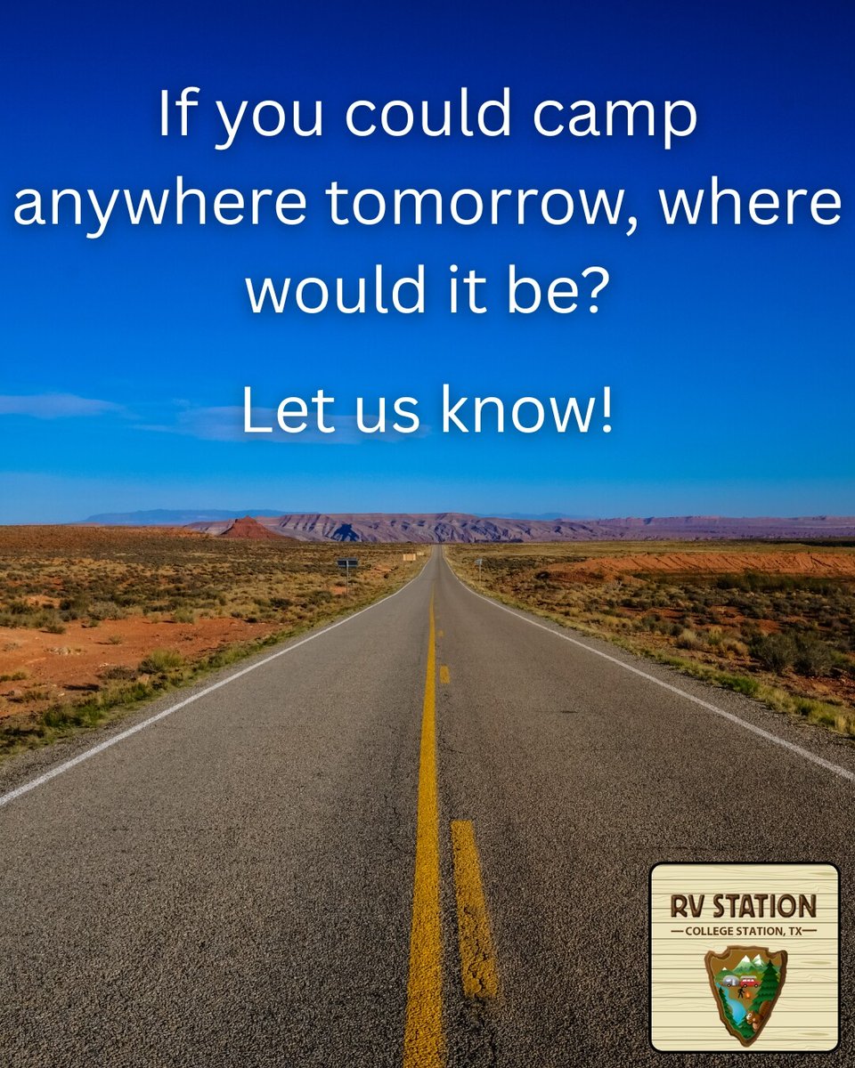 If you could camp anywhere tomorrow, where would you go? It’s time to start planning that next adventure. 🌄

Check us out! 🔗 rpb.li/jq83

#RVStationCollegeStation #CollegeStationTX