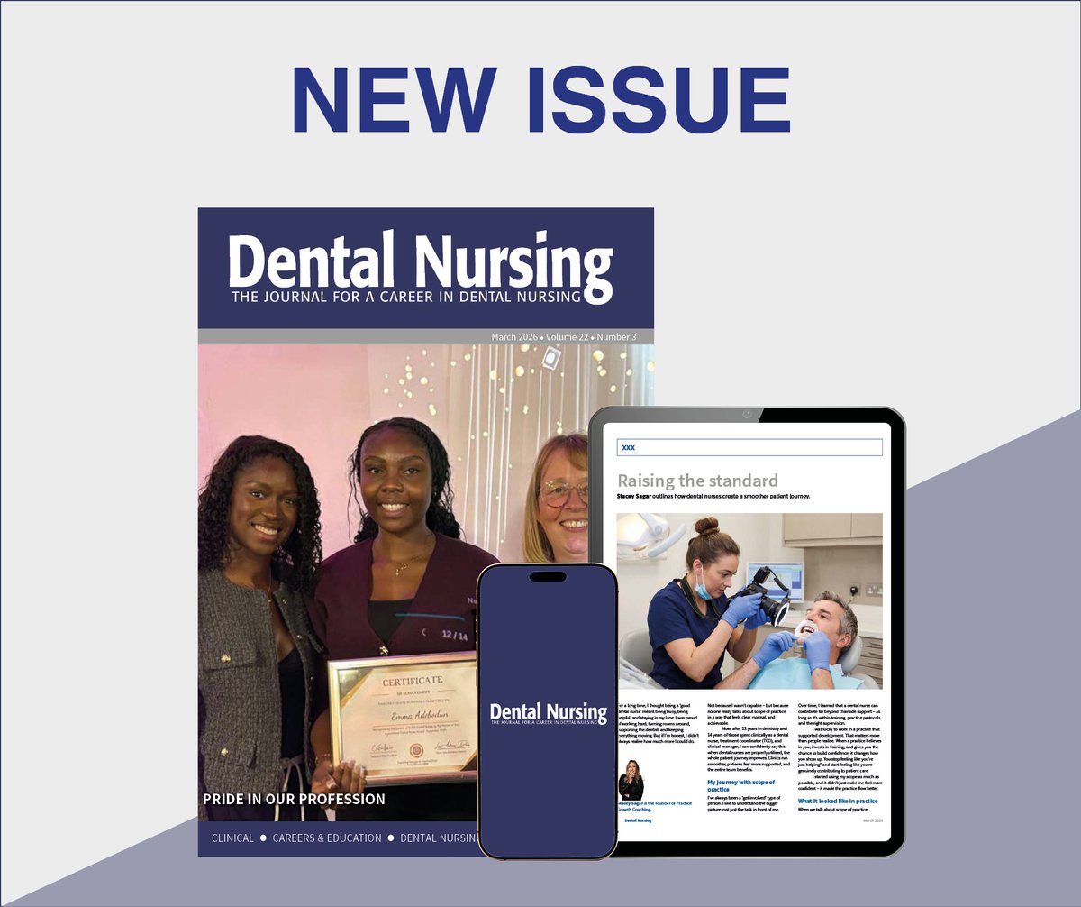 DentalNJournal's tweet image. The #March issue is here!🌤️

Packed full of articles, including:
➡️Pride in the profession🫶
➡️#Revision tips for #dental nurses📝
➡️Detecting mouth cancer👄
➡️And lots more!✨

Use your subscription to read the digital issue here:
➡️mydigitalpublication.com/publication/in…