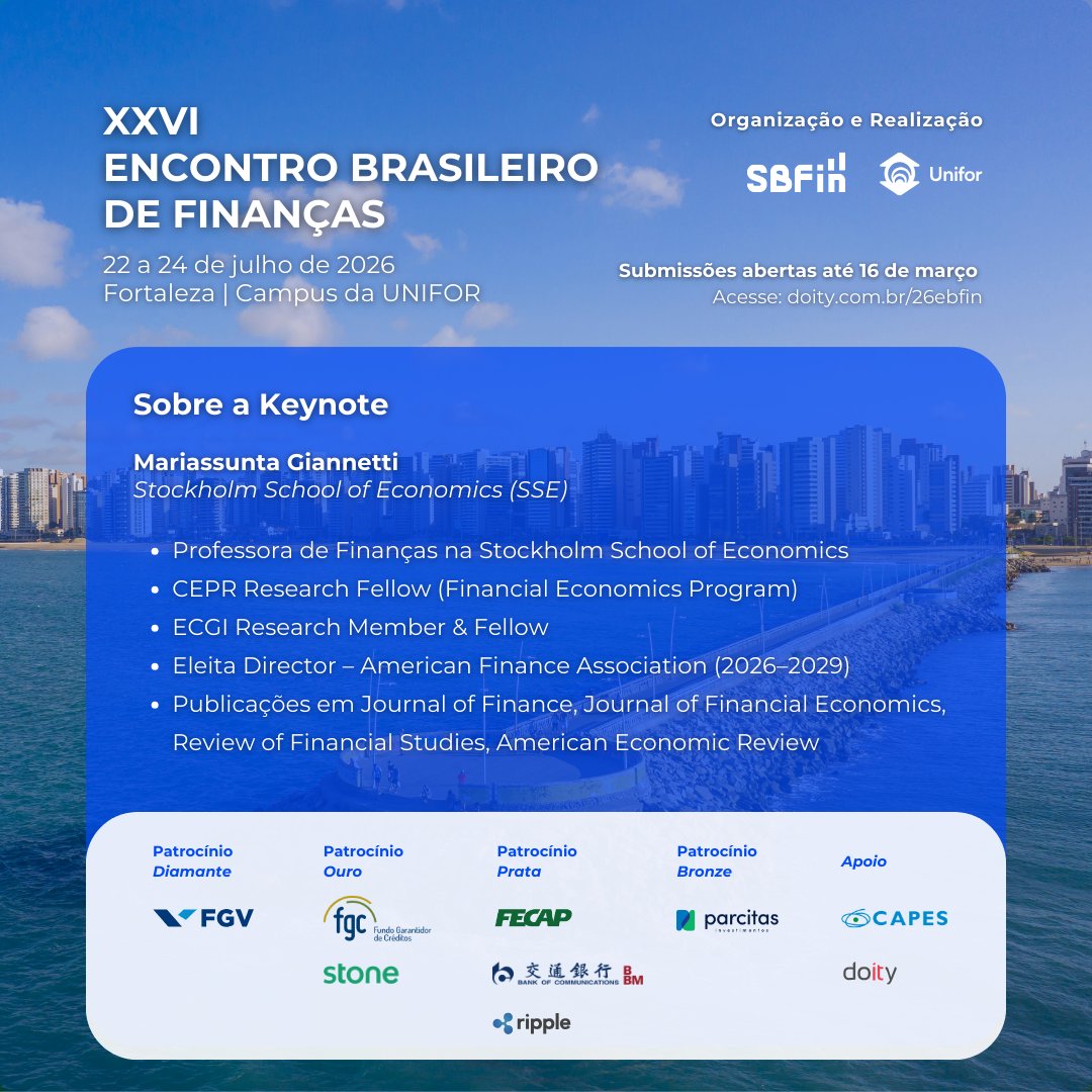 Sociedade Brasileira de Finanças (SBFin) tweet media