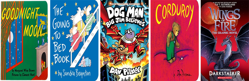 StorrsLibrary's tweet photo. This week the Richard Salter Storrs Library has 67 new books.  New items include Goodnight Moon, The Going-To-Bed Book, Dog Man 14, Corduroy, Wings of Fire Legends, The Very Hungry Caterpillar's ABC, The Amazing Generation, Grumpy Monkey, and Doggies ). https://t.co/LZwEXBWzUc https://t.co/gm9QKhJ8Vw