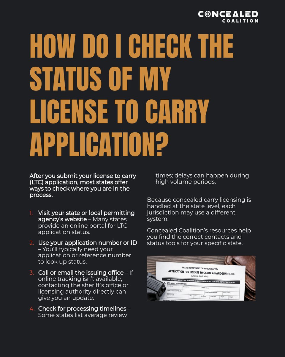How Do I Check the Status of My License to Carry Application? After you ...