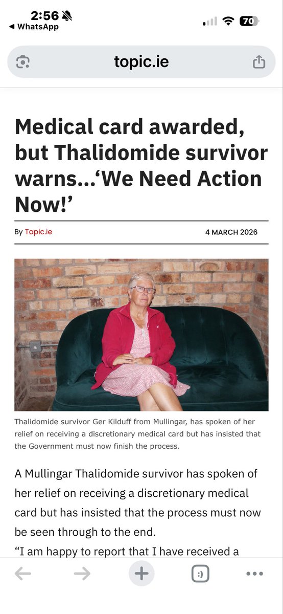 Irish Thalidomide Association tweet media